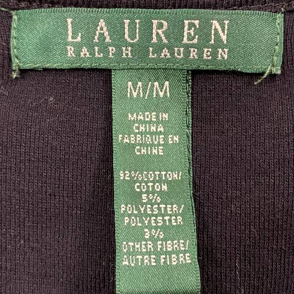 RALPH LAUREN Knit Top, Black and Gold Stripes, Size M, SKU 000363-12 - Picture 2 of 9